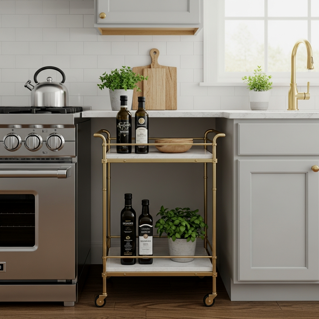 Narrow Rolling Storage Carts