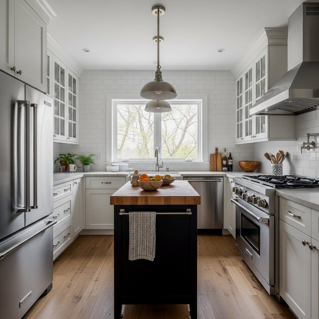 Intimate Butcher Block Island