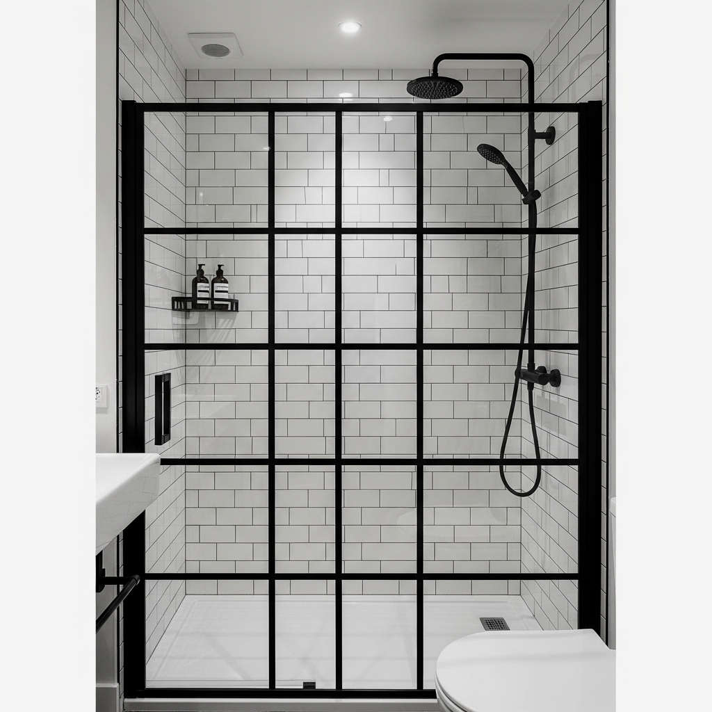 Industrial Black Grid Enclosure