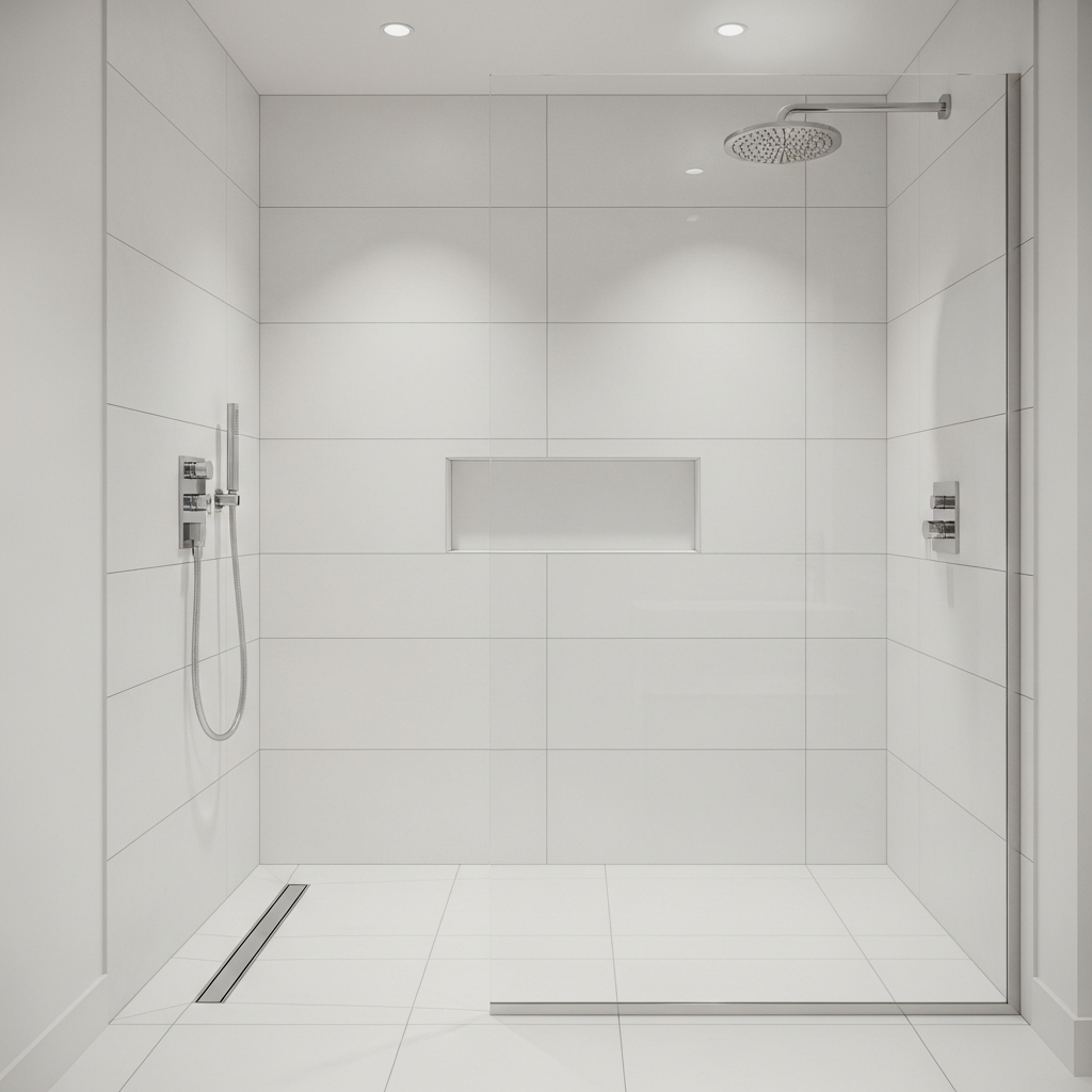 Monochromatic White Wet Room Concept