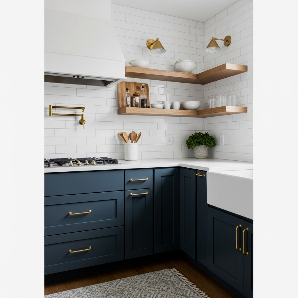 Minimalist Blue and Brass Flow