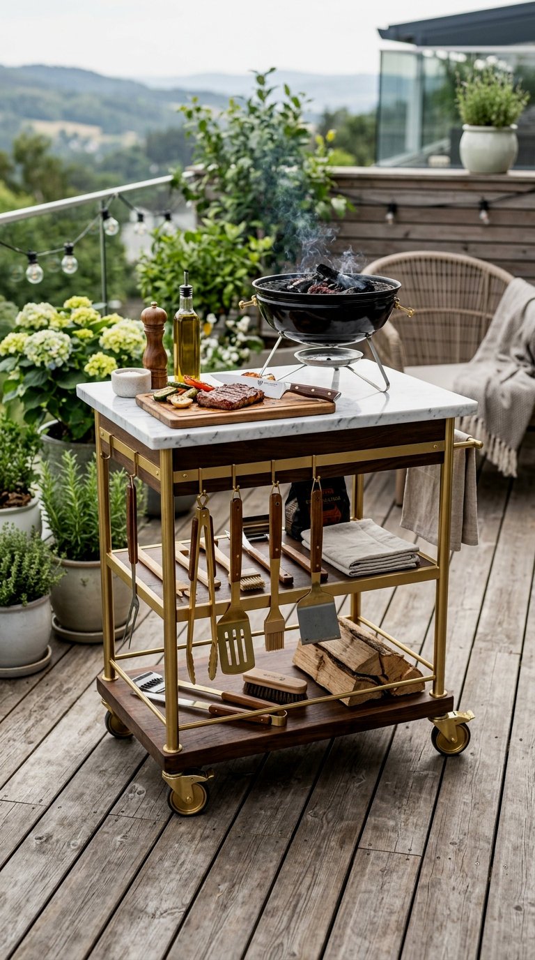 The Deluxe Rolling Marble Cart
