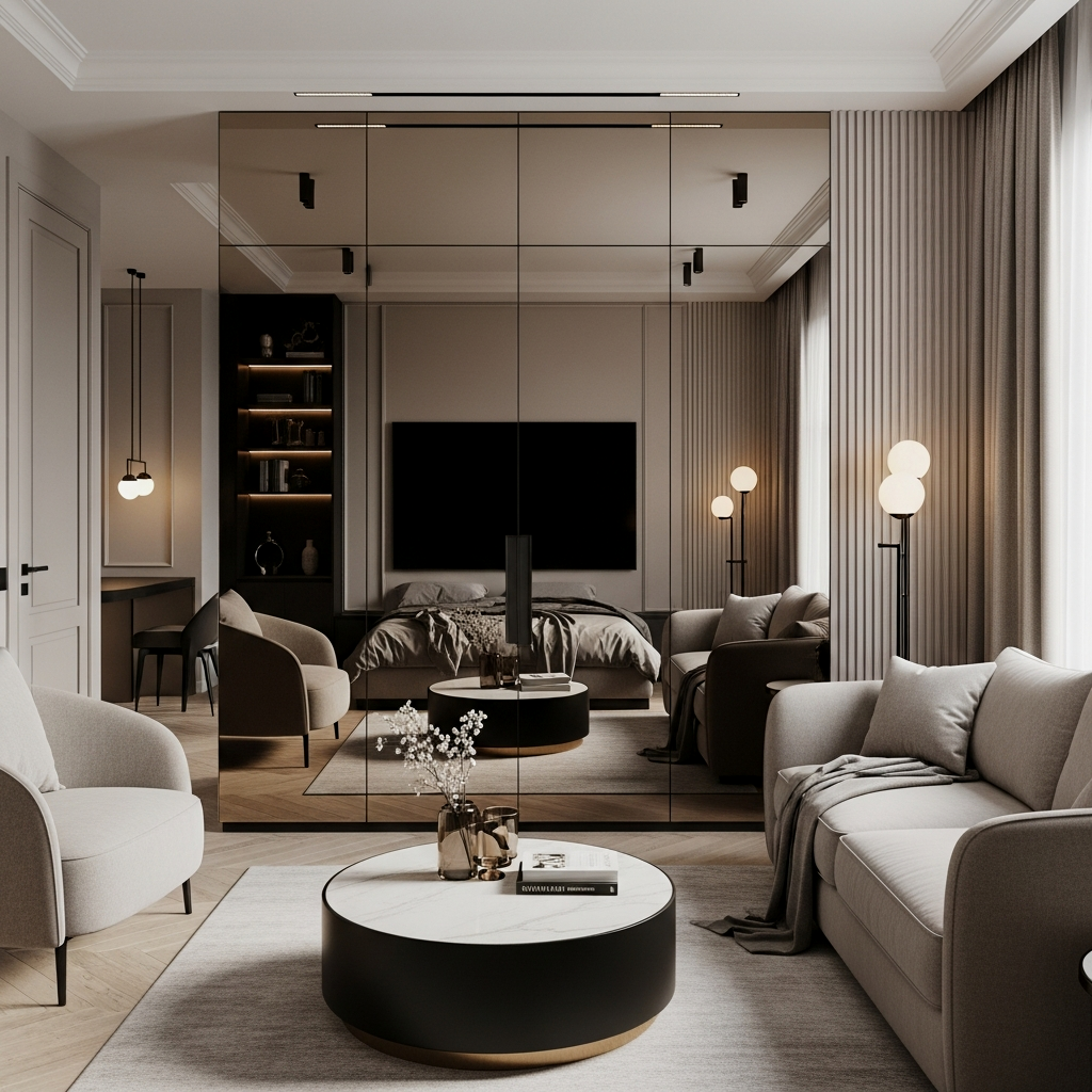 Mirrored Walls for Visual Expansion