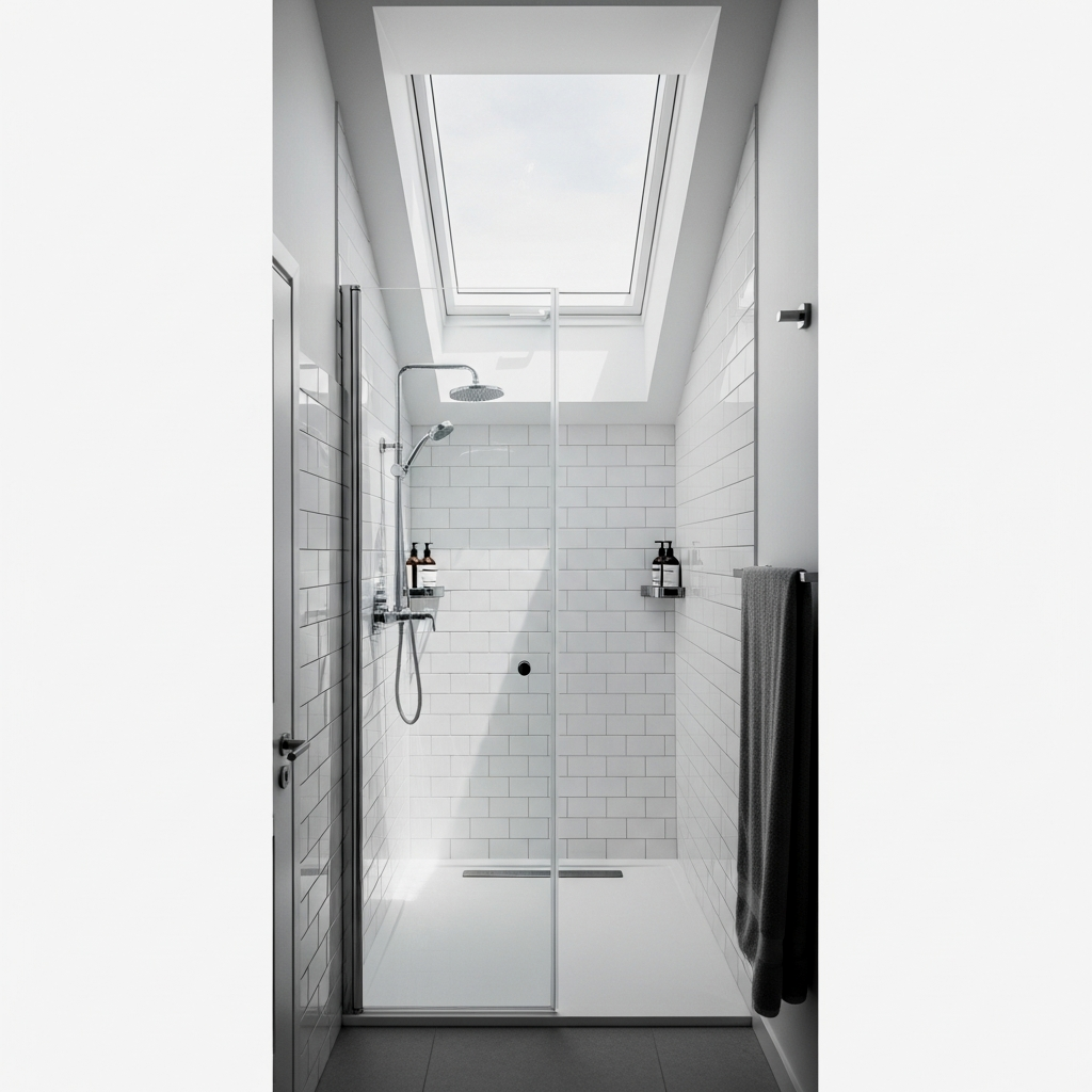 Skylight-Lit Narrow Stall
