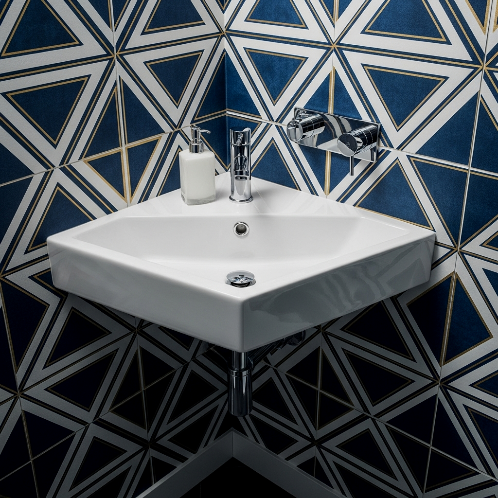 The Triangular Corner Floating Sink