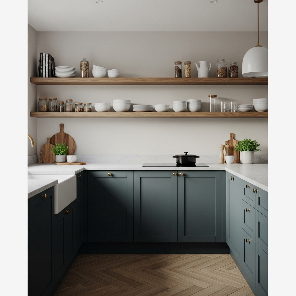 Material Contrast in Small Kitchens