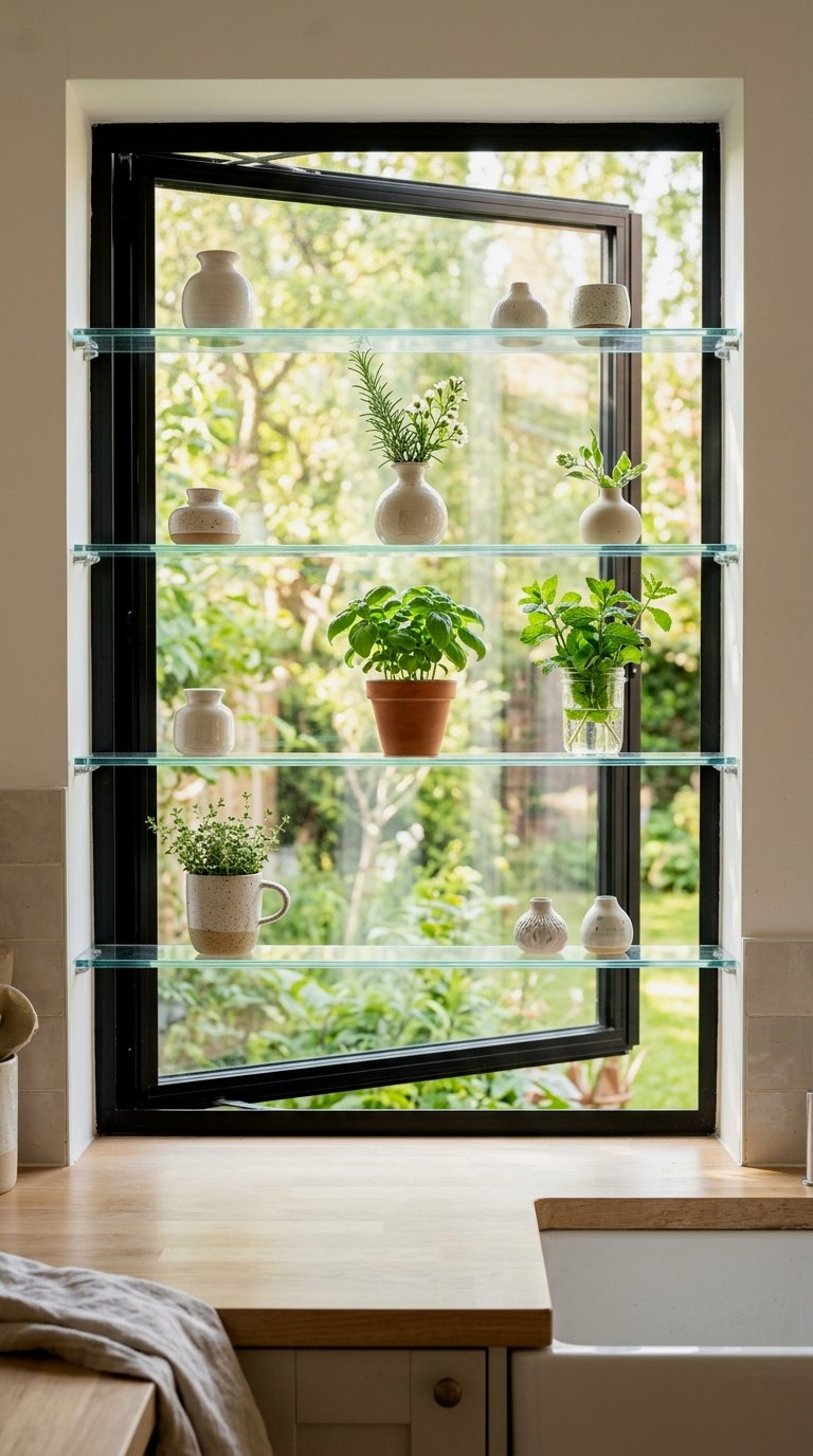 Floating Glass Shelving