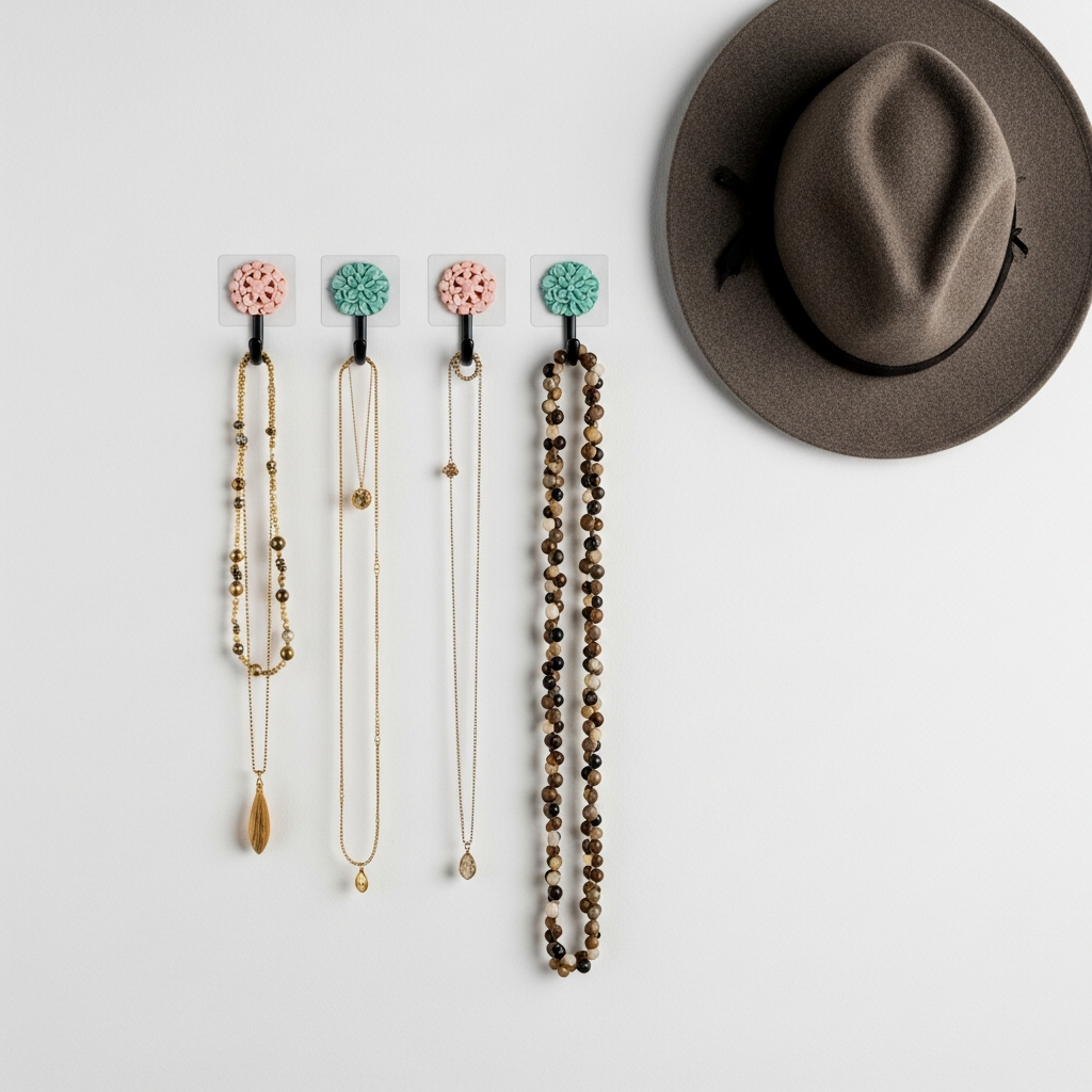 Adhesive Jewelry and Accessory Walls