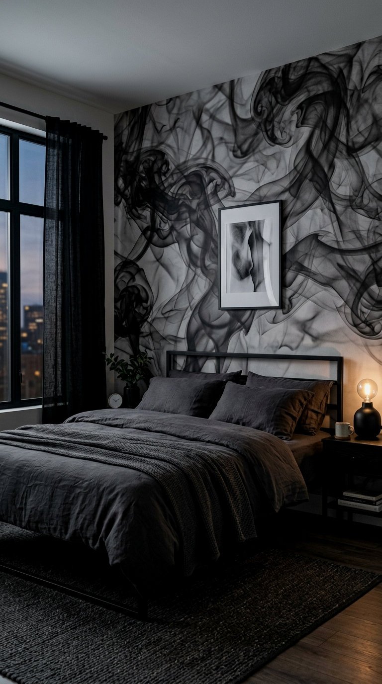 Monochrome Abstract Smoke Swirls