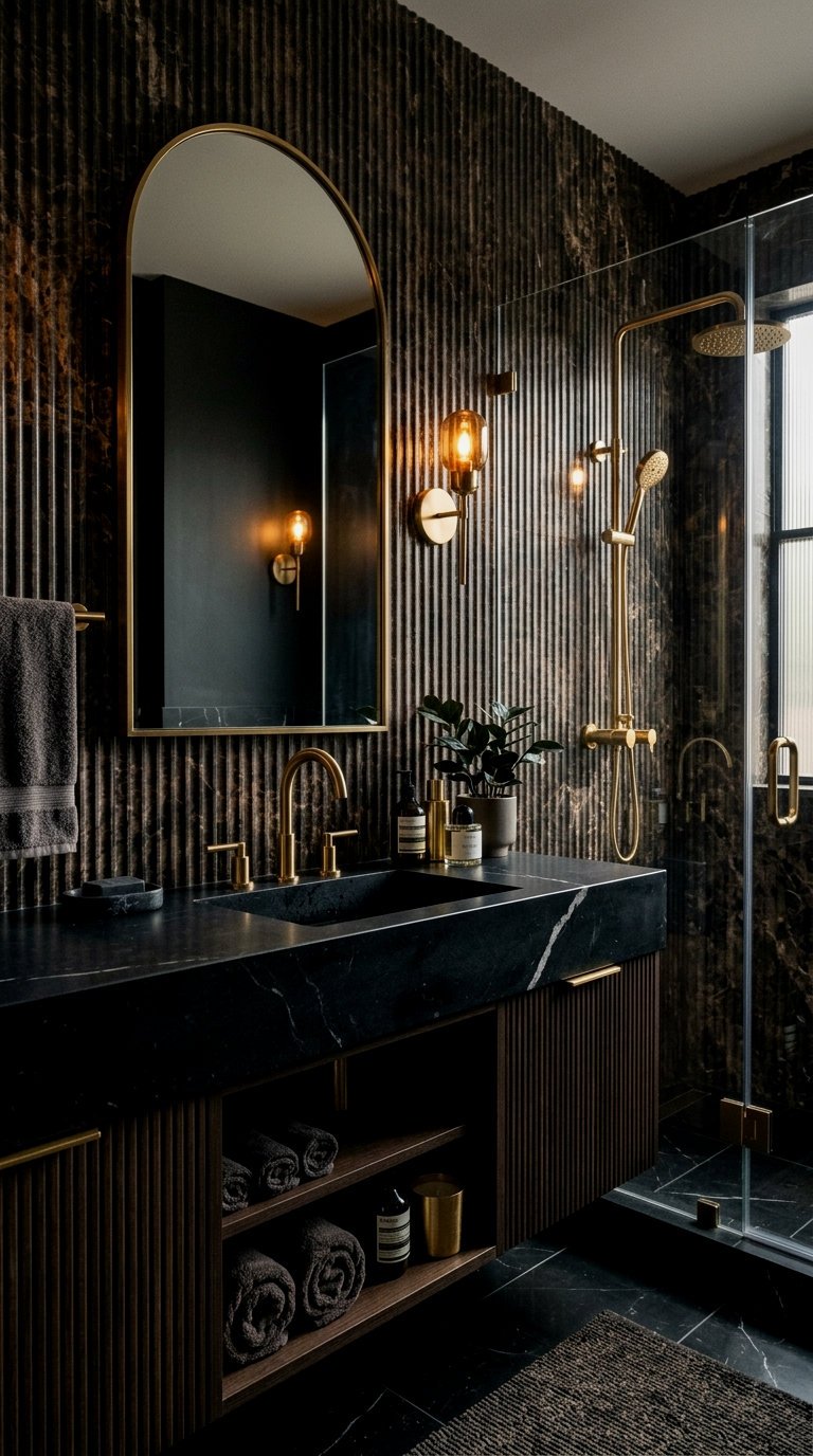 Deep Espresso Fluted Marble