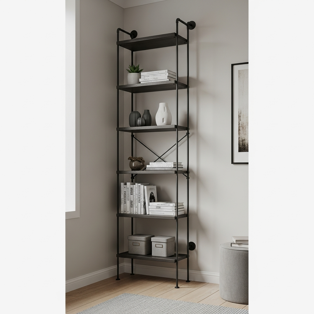 Floor-to-Ceiling Tension Pole Shelving