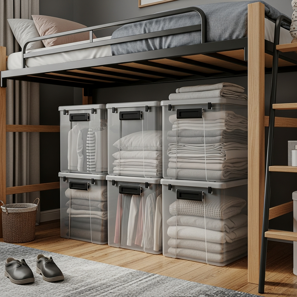 Under-Bed Mastery: Modular Storage Bins