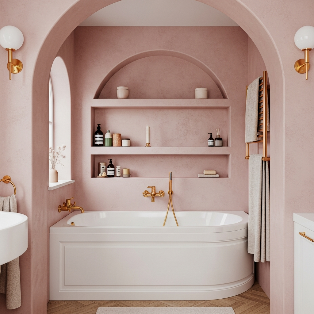 Soft Arches and Curved Soaking Tubs