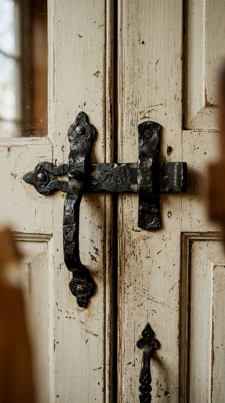 Hand-Forged Iron Cabinet Latches