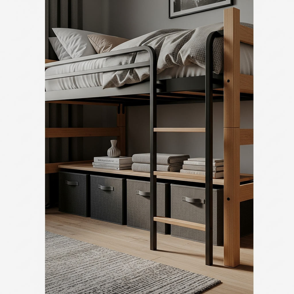 Grey Fabric Under-Bed Storage Bins