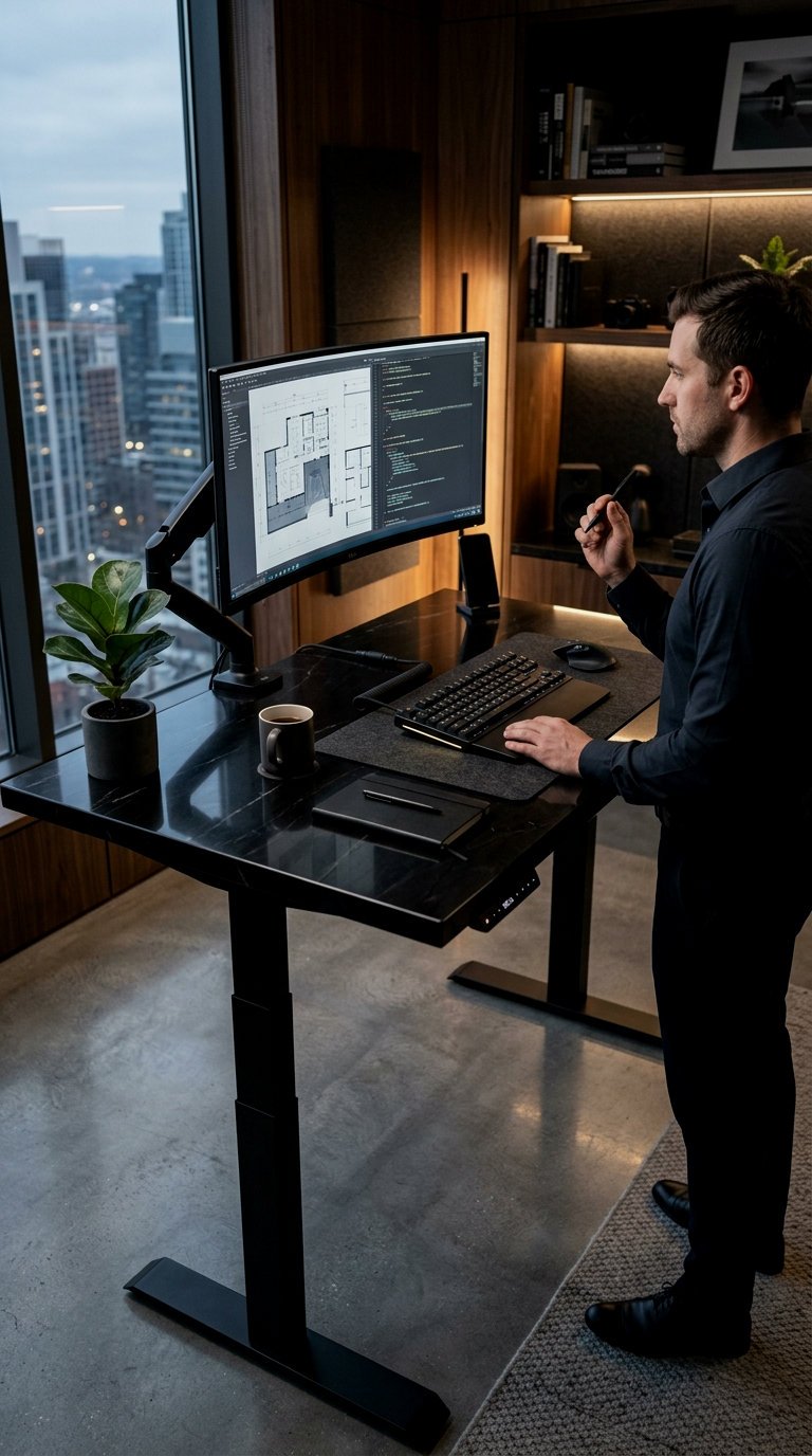 Stealth Motorized Luxury Standing Desk