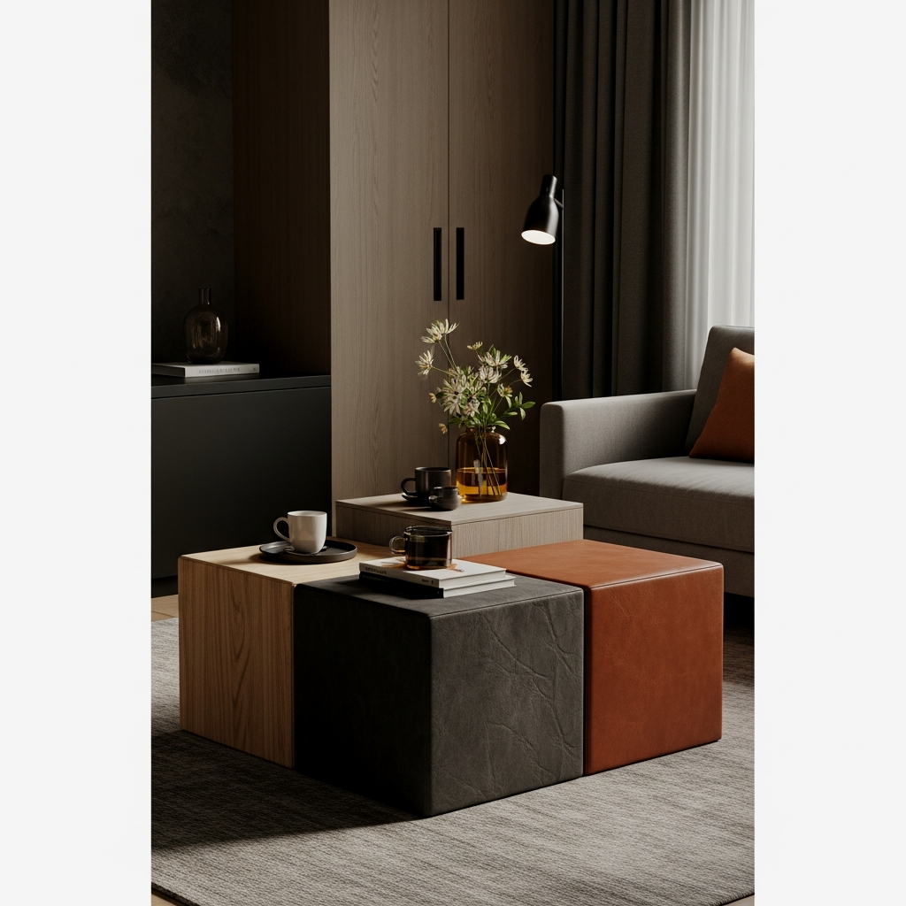 Modular Cubes for Seating and Side Tables
