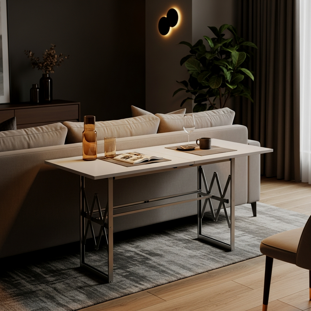 The Console That Becomes a Large Dining Table