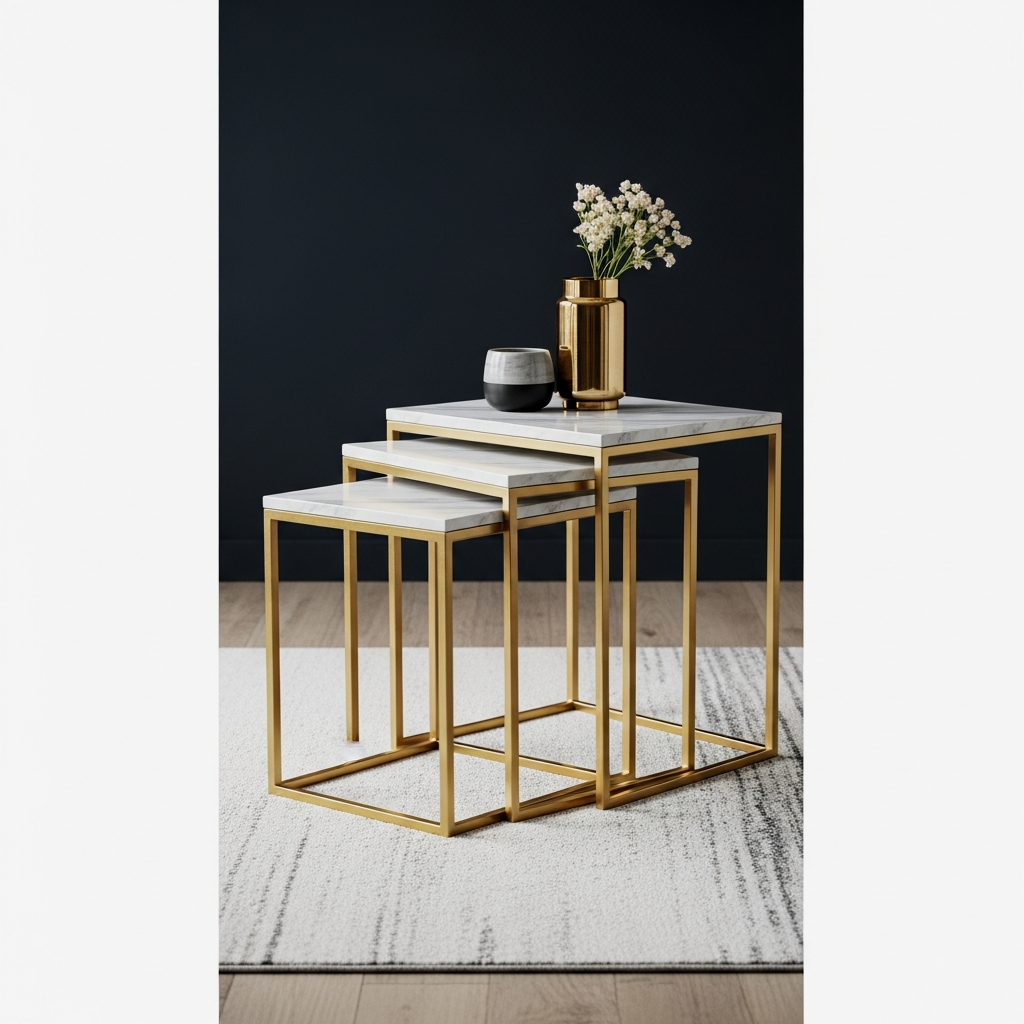 Nesting Coffee Tables for Layered Utility
