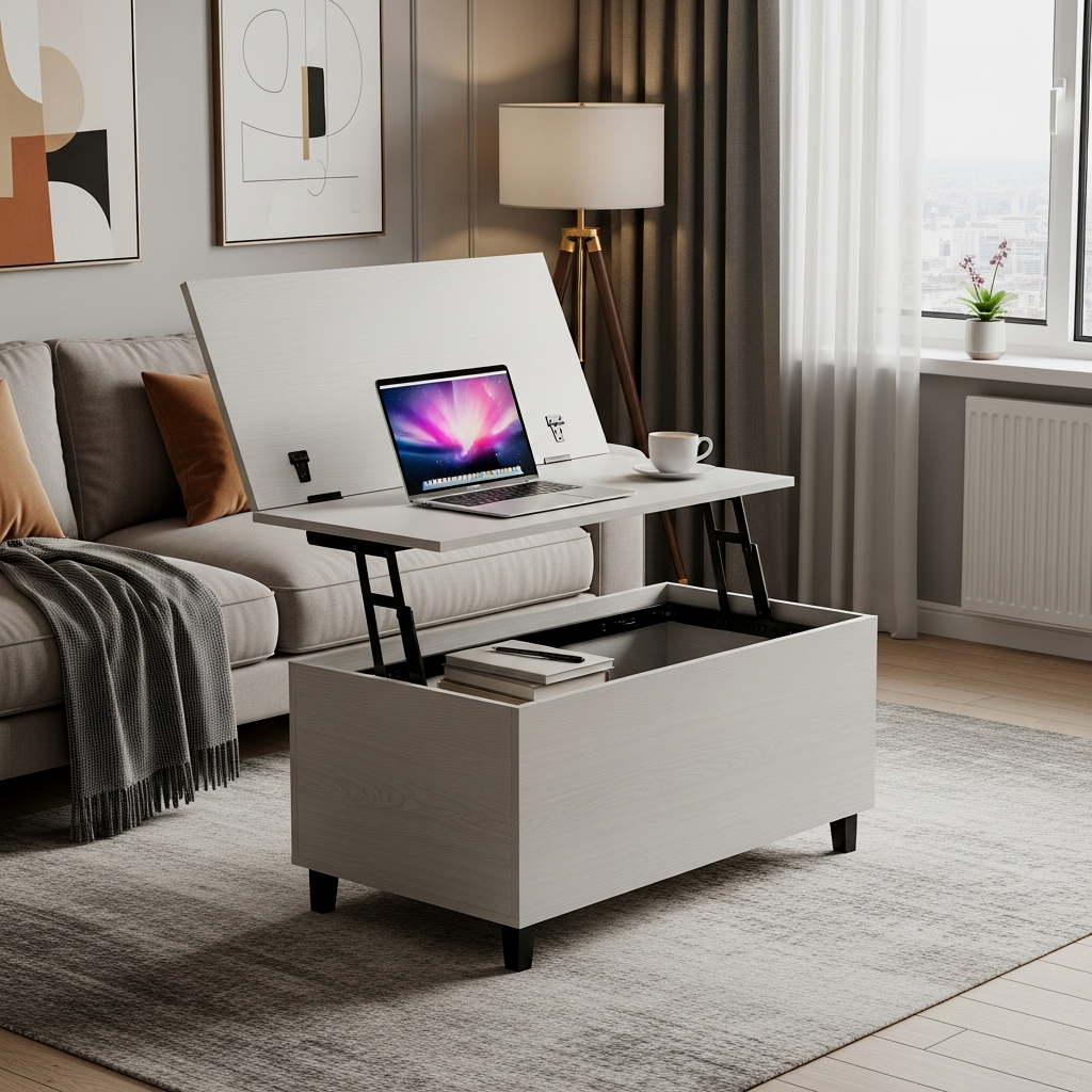 The Lift-Top Coffee Table for Home Office Use