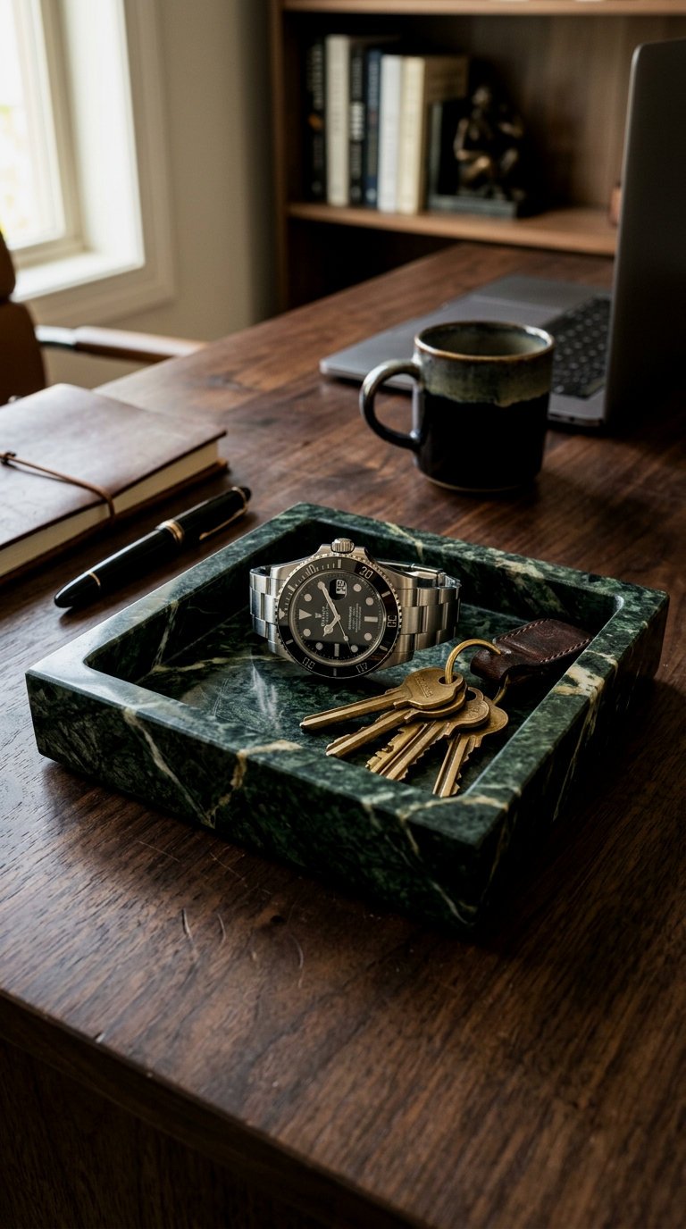 Heavy Marble Valet Catch-all Tray