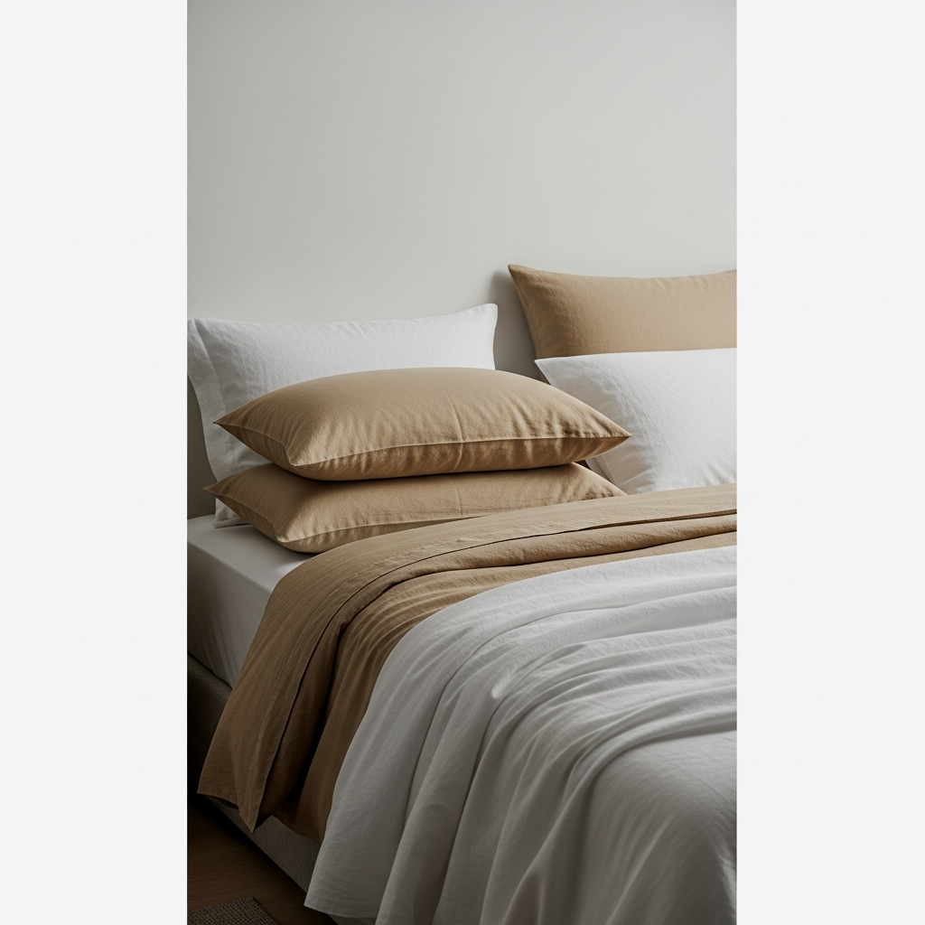 Layered Organic Linen Bedding