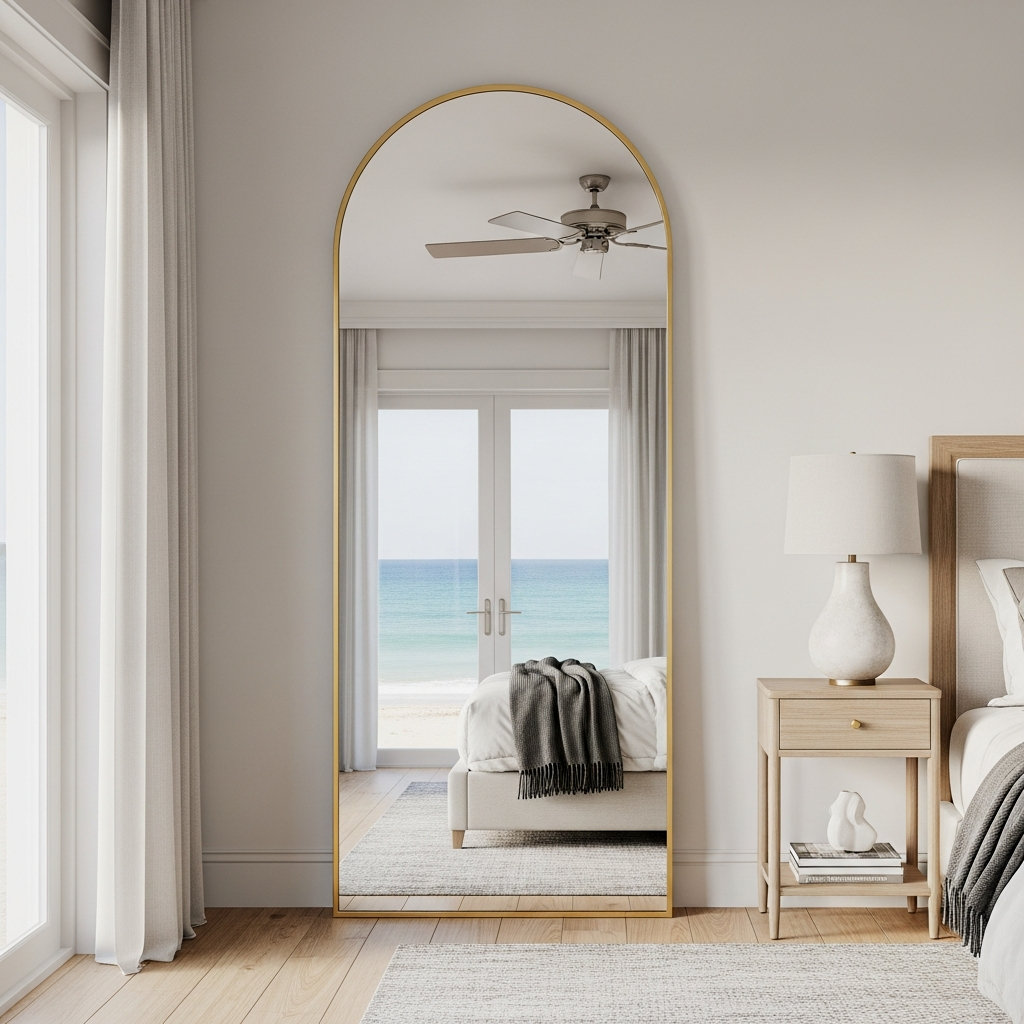 Expansive Arched Mirror Reflections