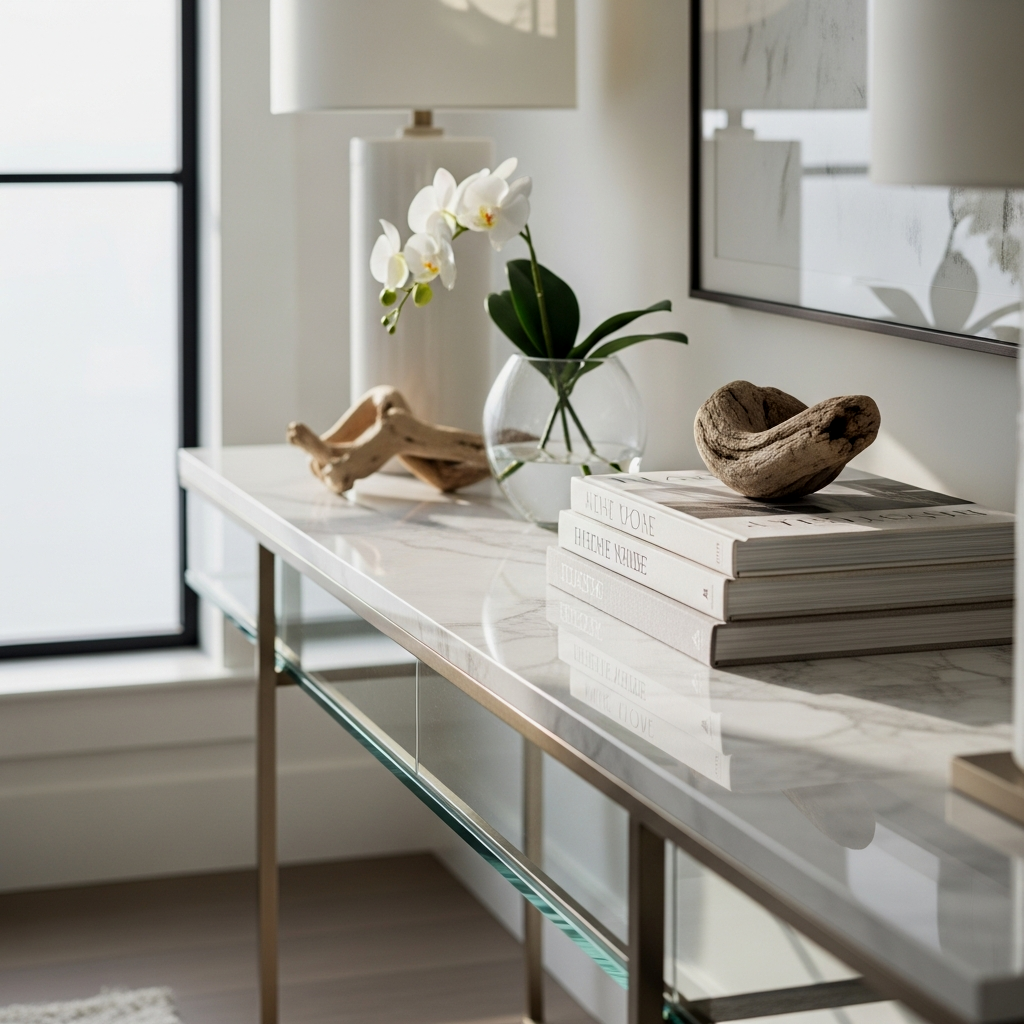Polished Marble and Glass Details