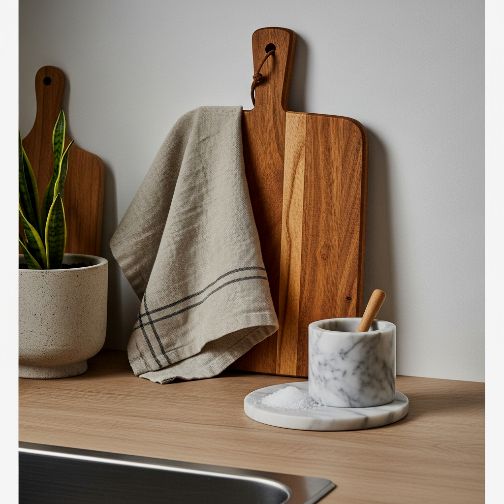Natural Textures: Mixing Linen, Stone, and Wood