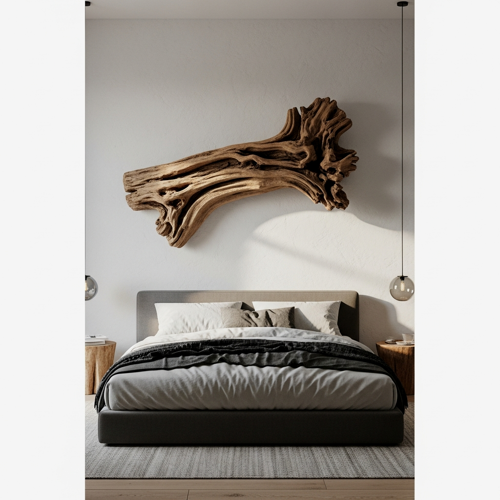 Sculptural Driftwood Wall Decor
