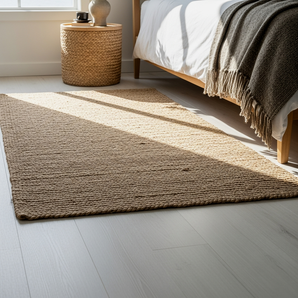 Grounding Hand-Woven Jute Rug